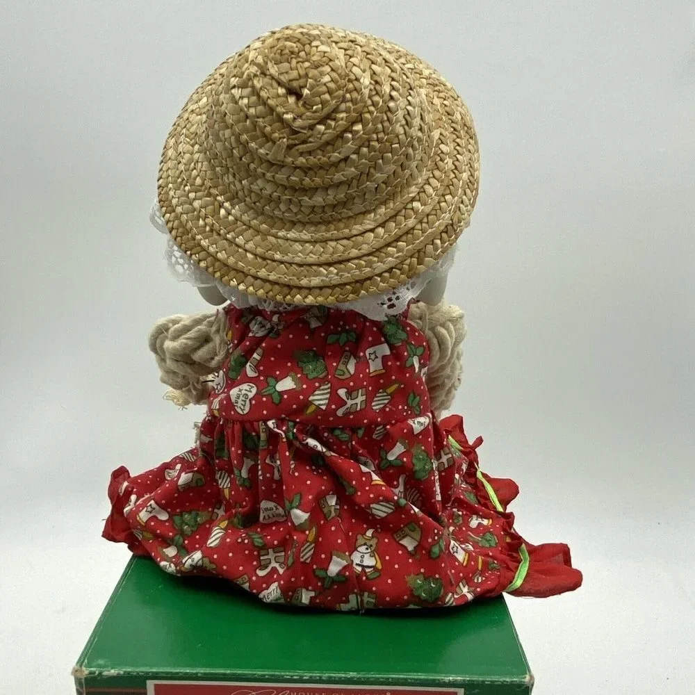 VTG 90s House Of Lloyd Flossie Christmas Bunny Doll Box‎ Holiday Cottagecore Y2K